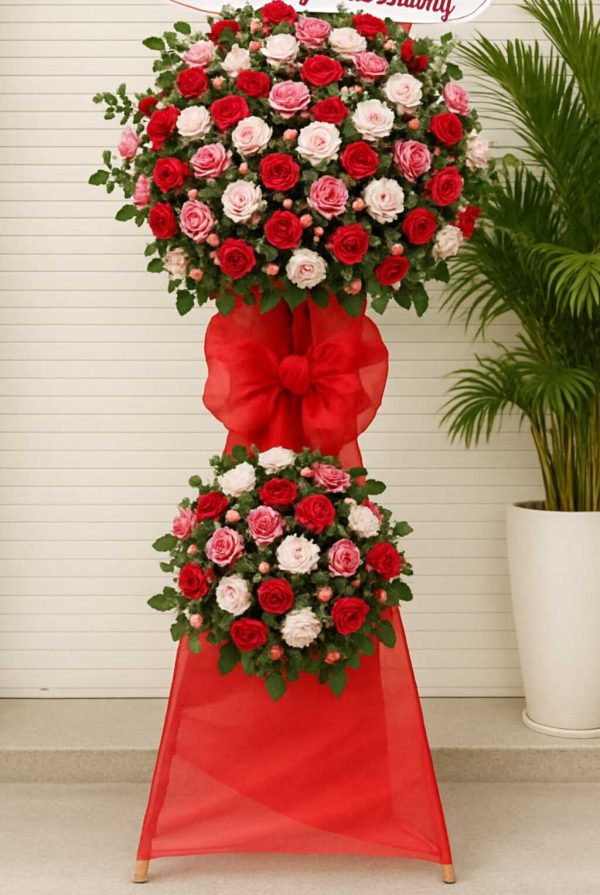 Kệ Hoa Chúc Mừng Khai Trương Đẹp – Nét Đẹp Tinh Khôi
