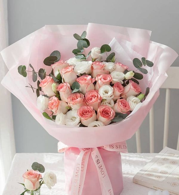 Dần Dần Yêu Em - Bó Hoa Hồng Màu Hồng  – Hoa Tươi Nhẹ Nhàng, Tinh Tế