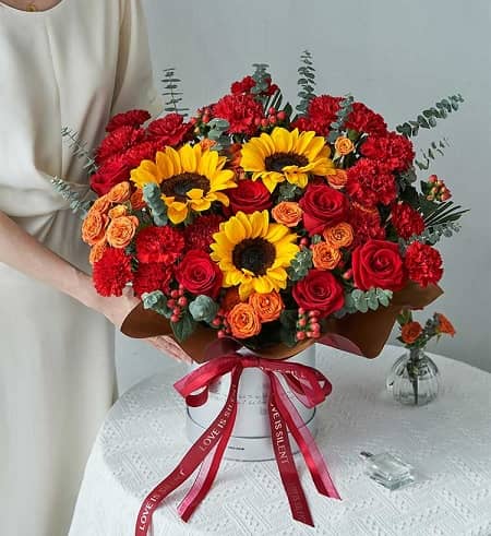 Bó Hoa Tươi Nụ Cười Rạng Rỡ – Hoa Đẹp Tươi Sáng, Ý Nghĩa